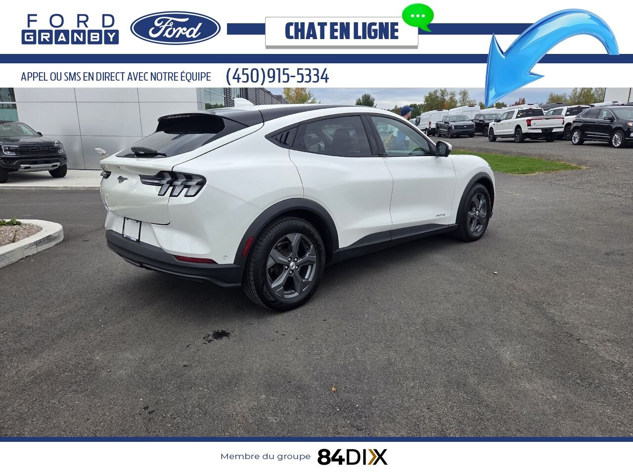 Ford Mustang Mach-E 2022 Blanc Granby - photo #10