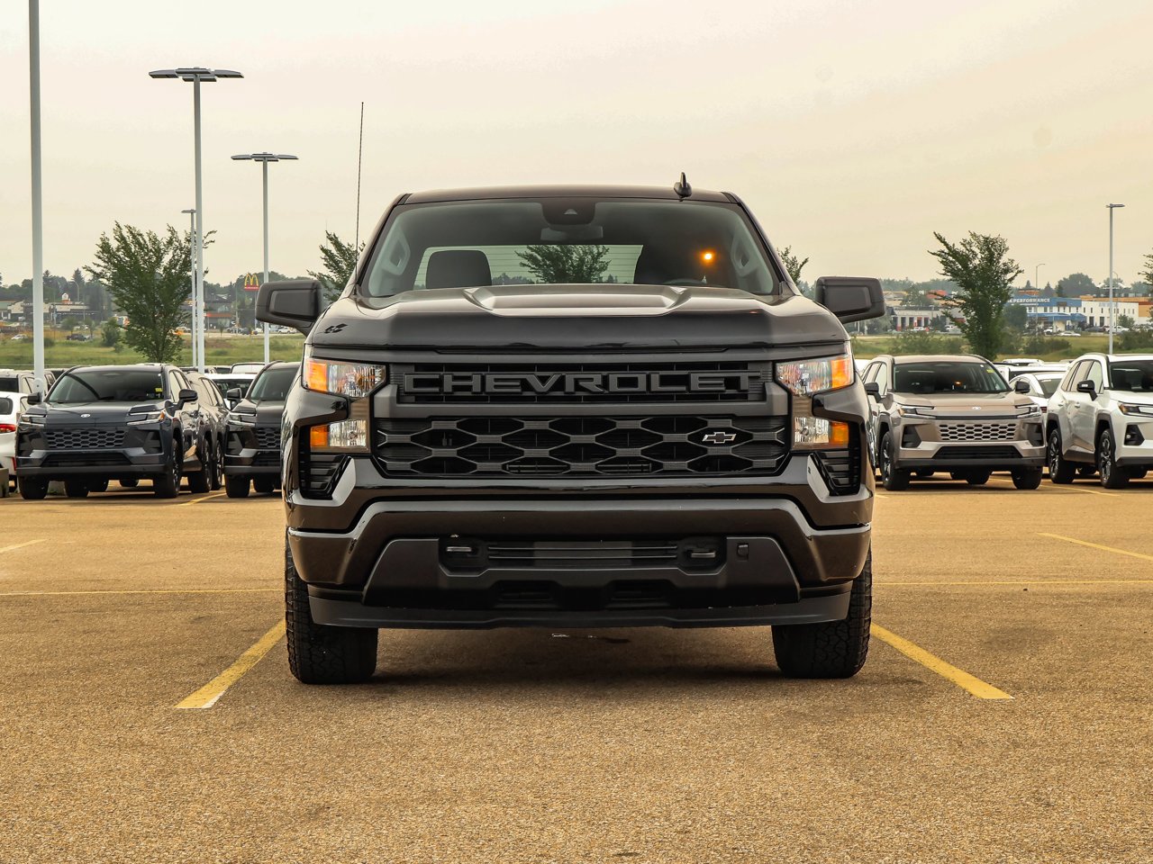 2023 Chevrolet Silverado 1500 4WD Crew Cab 147 Custom Black Sherwood Park - photo #2