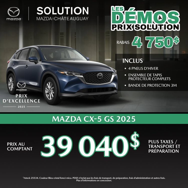 Solution mazda promo avril CX 5 GS 2025 FR