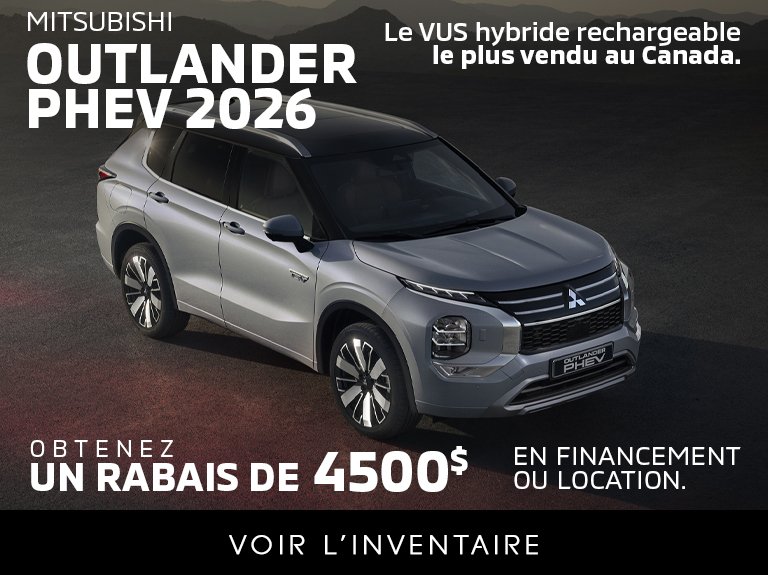 Rouyn noranda mitsubishi accueil OUTLANDER PHEV 2026 mai