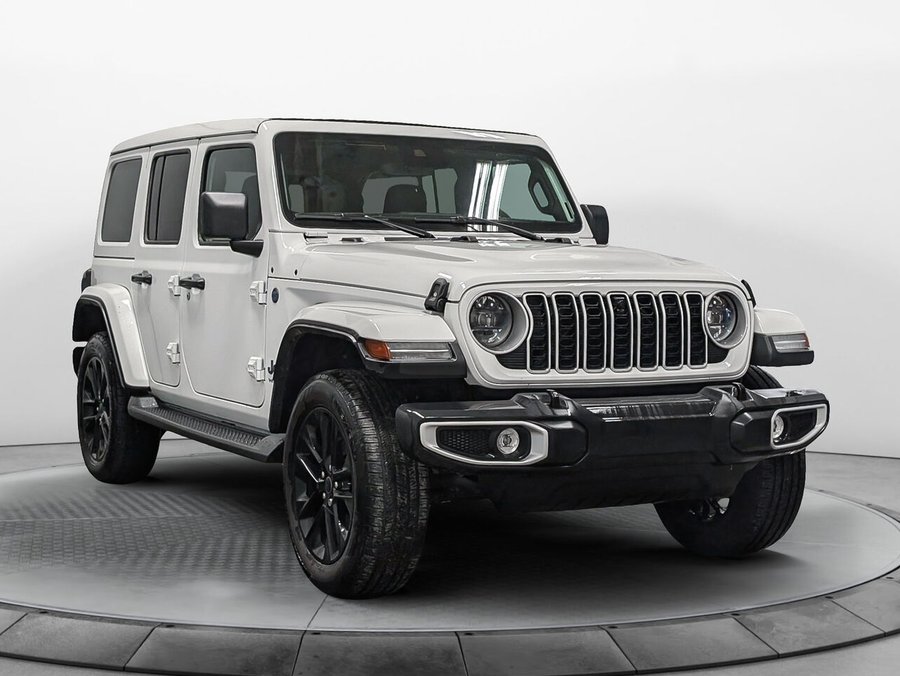 Jeep WRANGLER 4XE 4 door Sahara Option Toit Sky !!!! Bas Km 2025 Blanc