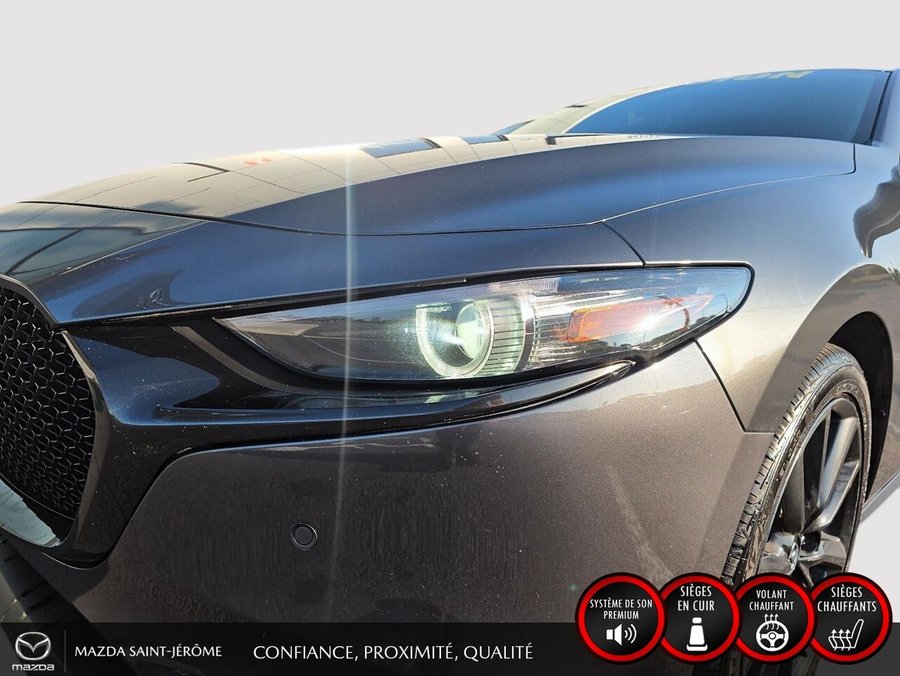 2023 Mazda Mazda3 Sport GT avec moteur turbo | TOIT OUVRANT | CUIR ROUGE | AWD | Grey