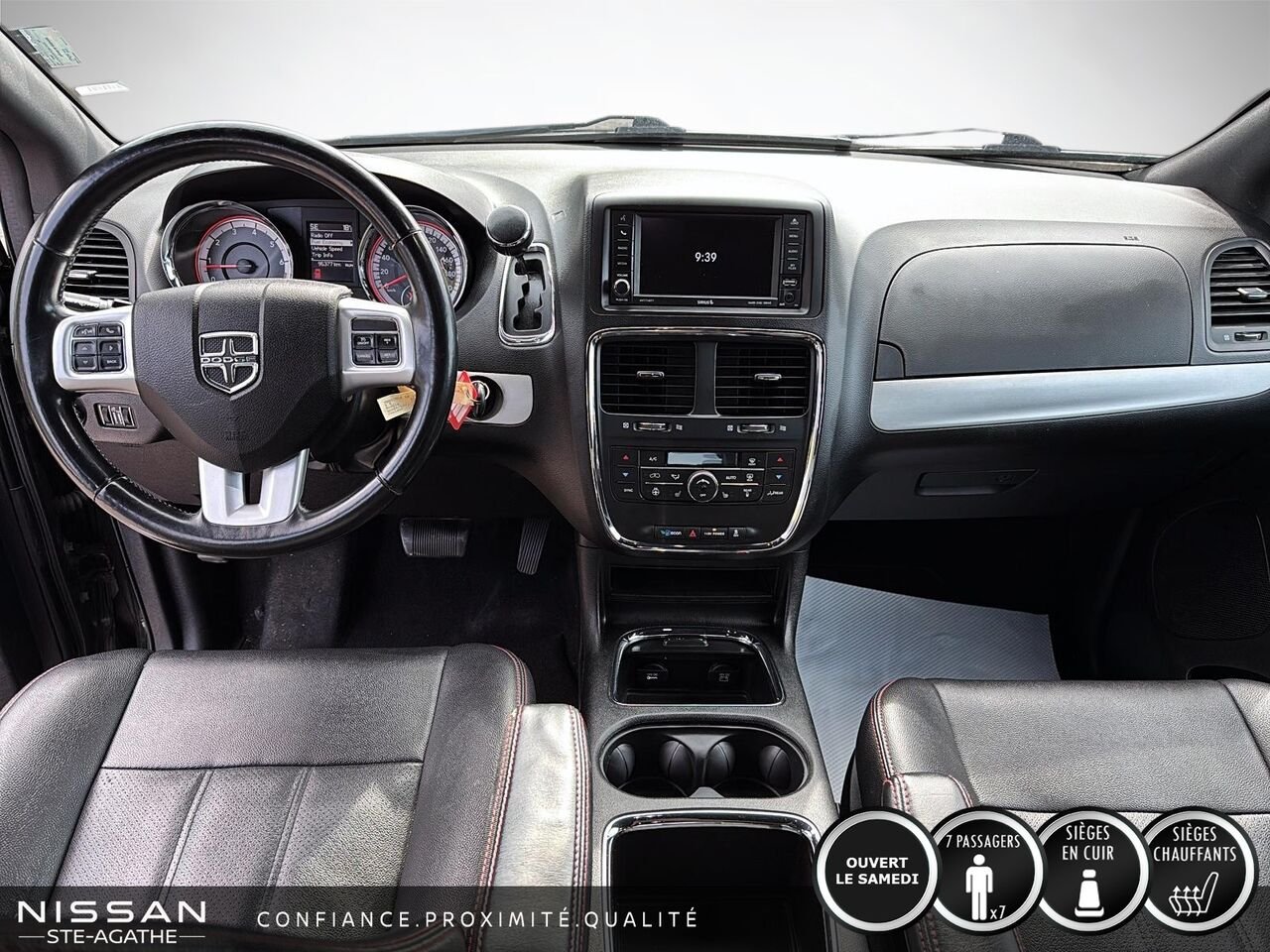 2020 Dodge Grand Caravan GT | TV/DVD | CUIR | STOW N GO | Black Saint-Jérôme - photo #9