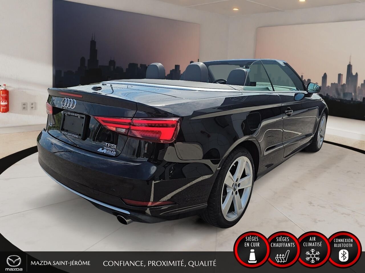 2017 Audi A3 Cabriolet | 2.0T | QUATTRO | CLEAN CARFAX | Black Saint-Jérôme - photo #5