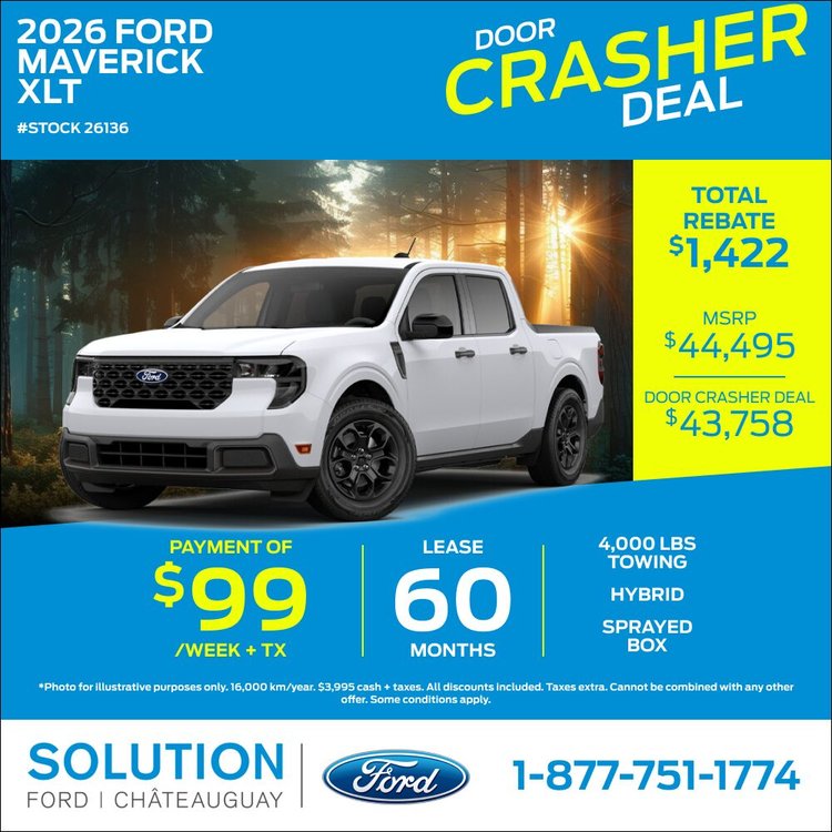 Solution Ford promo mai MAVERICK XLT 2026 EN