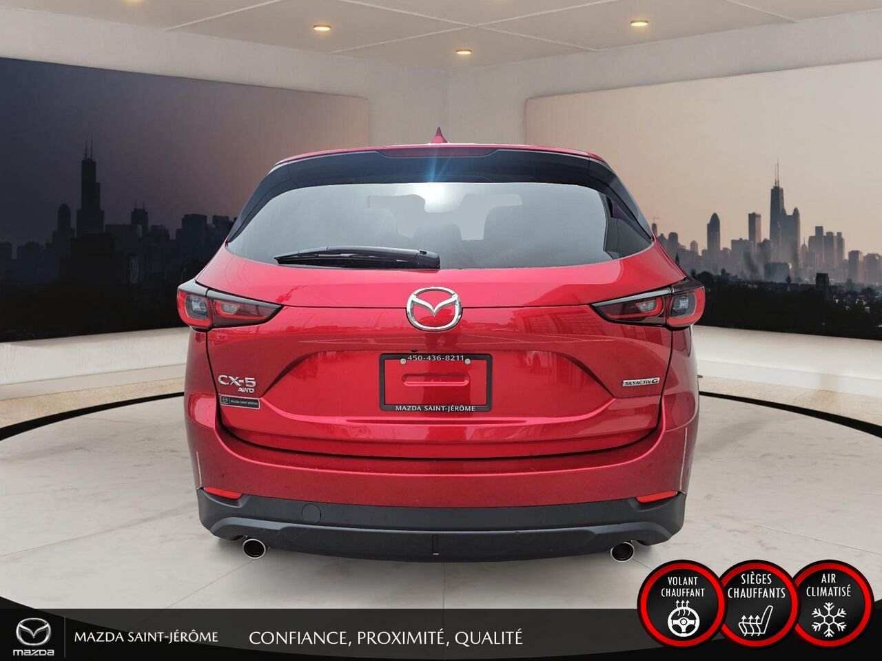 2025 Mazda CX-5 GS | CUIR | AWD | MAGS | Red Saint-Jérôme - photo #6