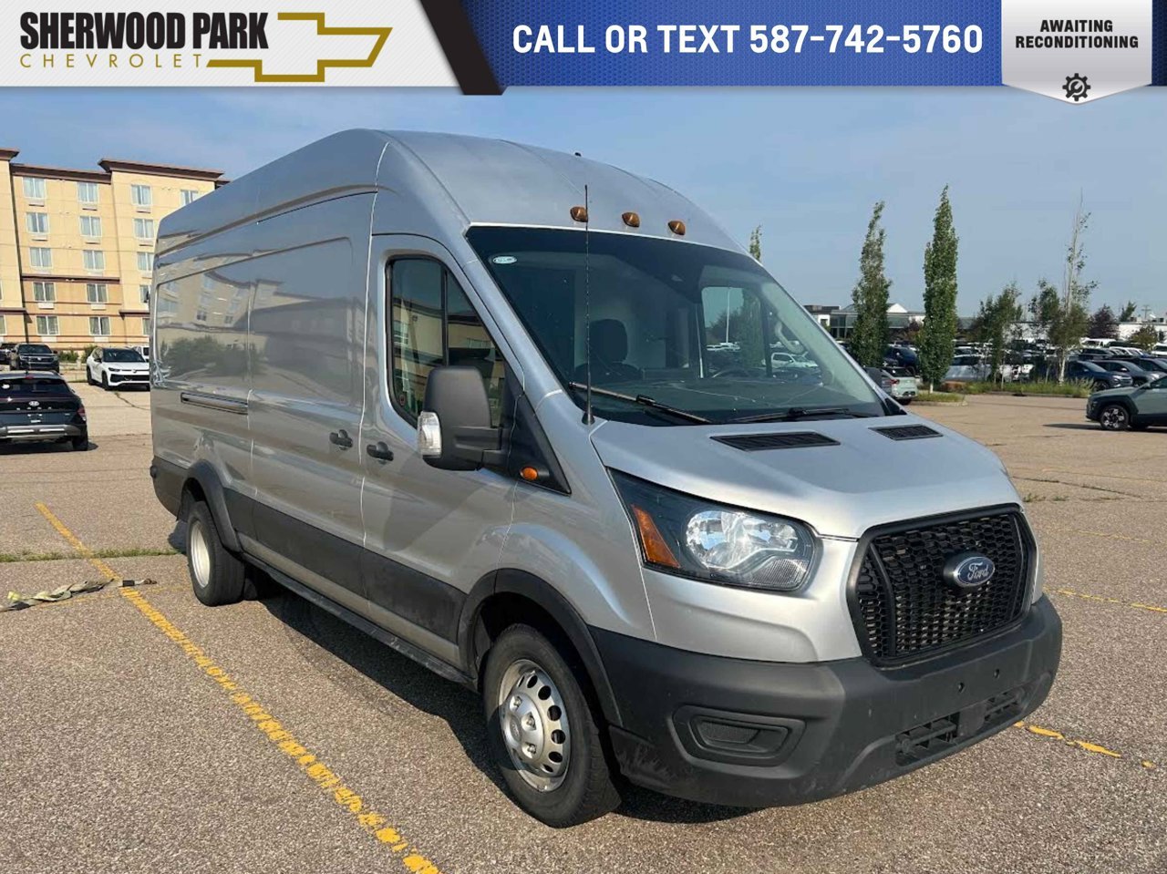 2024 Ford Transit Cargo Van T-350 HD 148 EL Hi Rf 9950 GVWR DRW AWD Grey Sherwood Park - photo #0