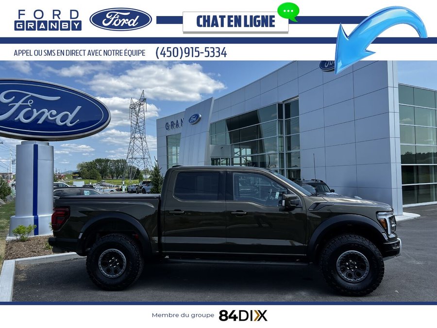 Ford F-150 RAPTOR 37 802A Raptor 802a 4RM caisse de 5,5 pi, PNEUS 37" 2025 Vert