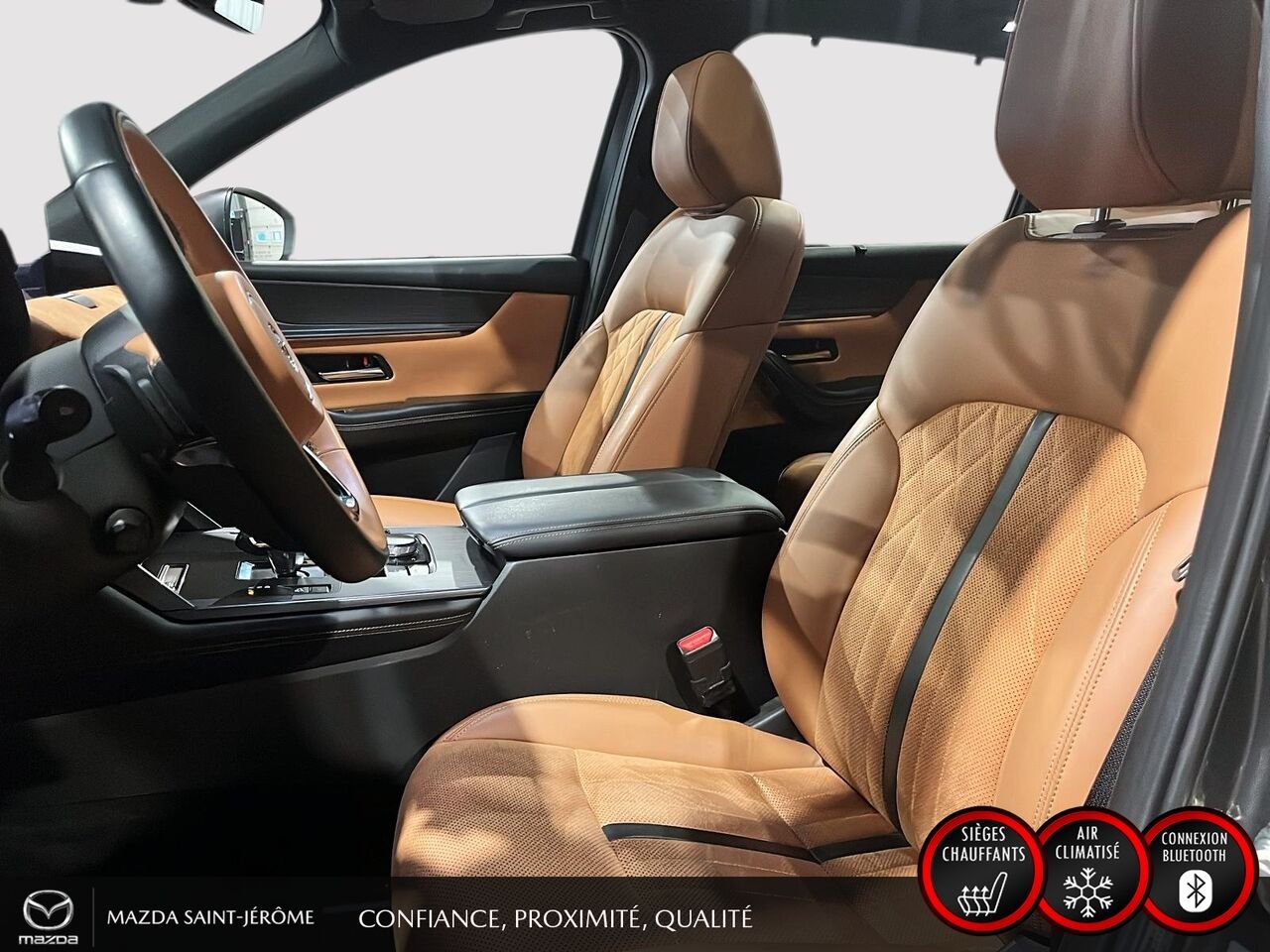 2024 Mazda CX-90 hybride léger Signature | TOIT PANORAMIQUE | AWD | CUIR | SIEGES CAPITAINES | Grey Saint-Jérôme - photo #17