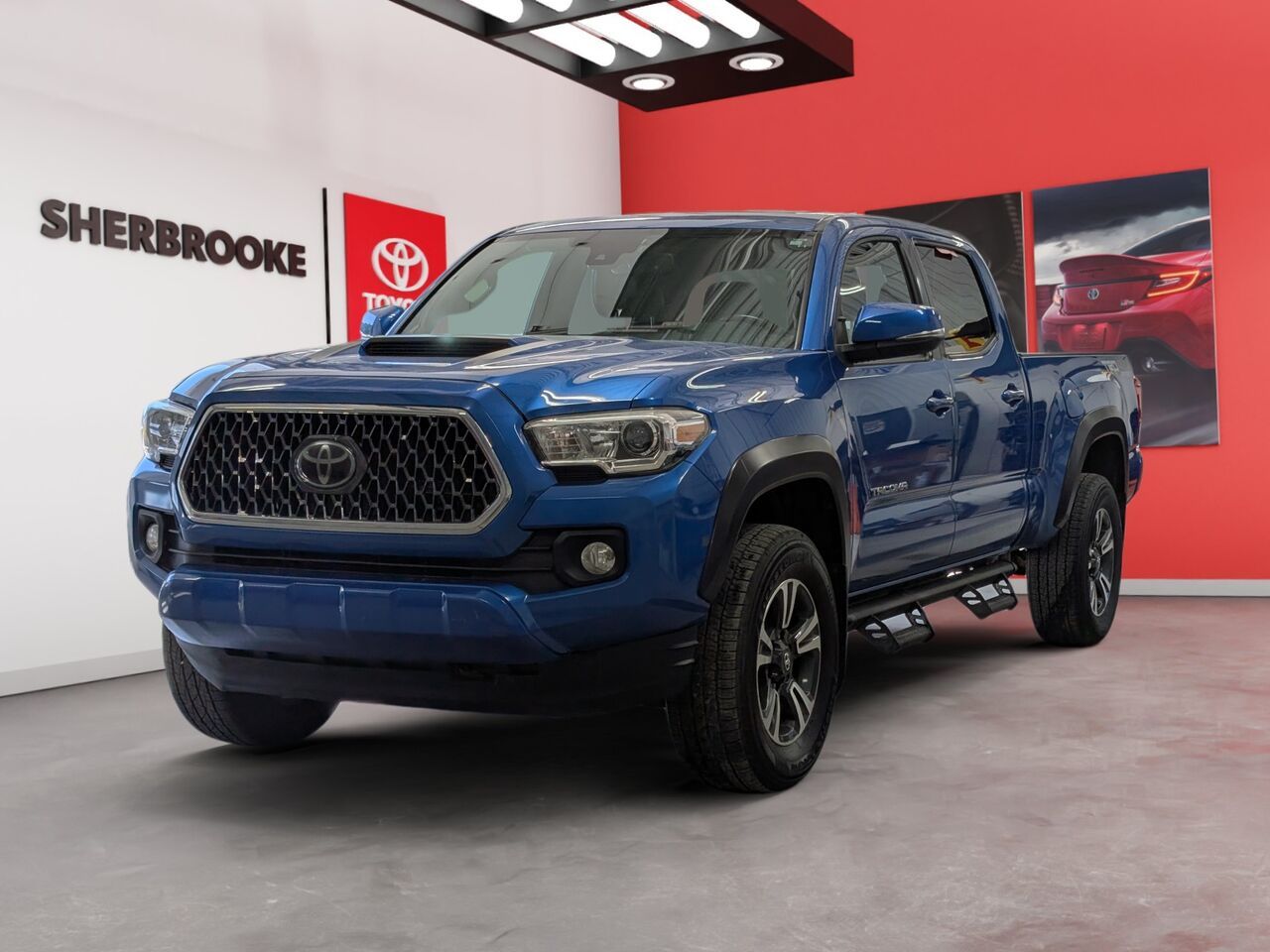 Blue 2018 Toyota Tacoma Pickup Truck Four-Wheel Drive Automatic