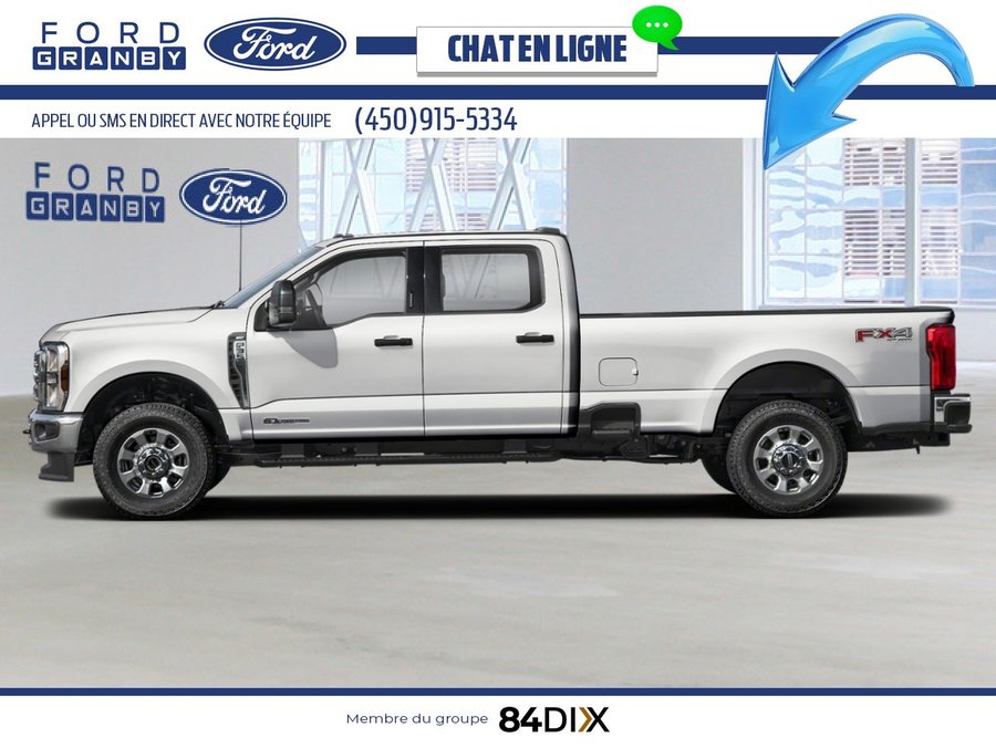Ford Super Duty F-350 à roues arrière jumelées XLT cabine 6 places 4RM caisse de 8 pi 2026 Blanc Oxford