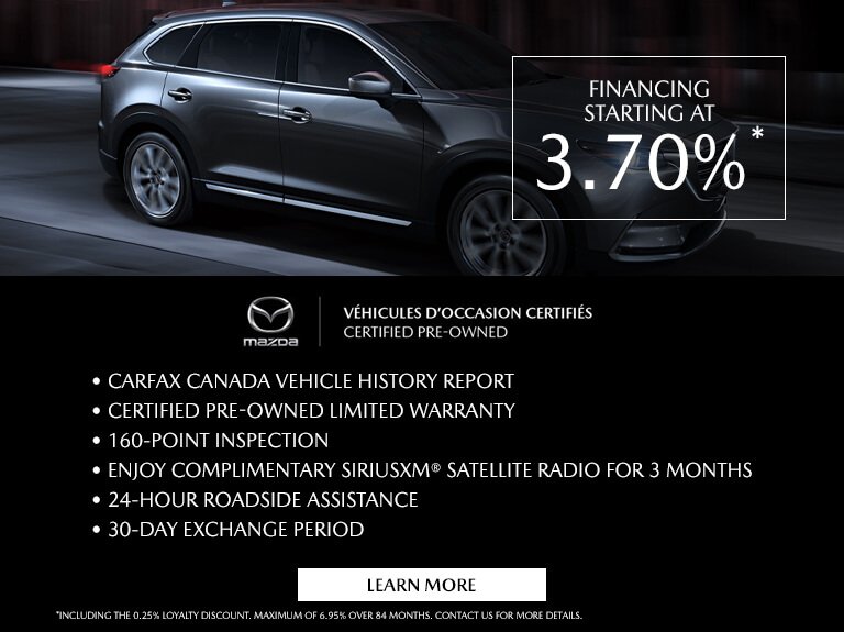 Mazda CERTIFIÉS accueil novembre 3.70