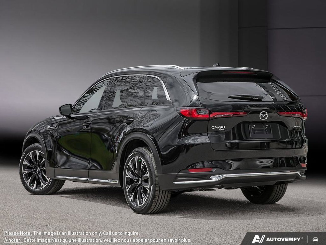 Mazda CX-90 hybride rechargeable JM3KKDHA9T1391811 2026 Noir de jais mica Mirabel - photo #3