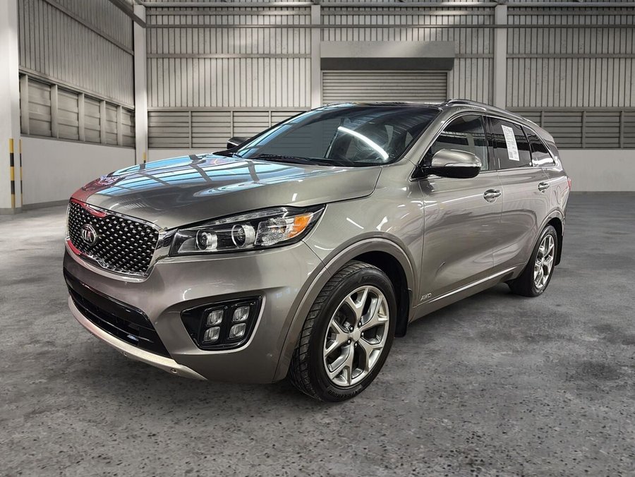 Kia SORENTO SX TURBO + GARANTIE DISPONIBLE 1-2-3 CHANCES AU CREDIT + TOIT OUVRANT 2016 Gris