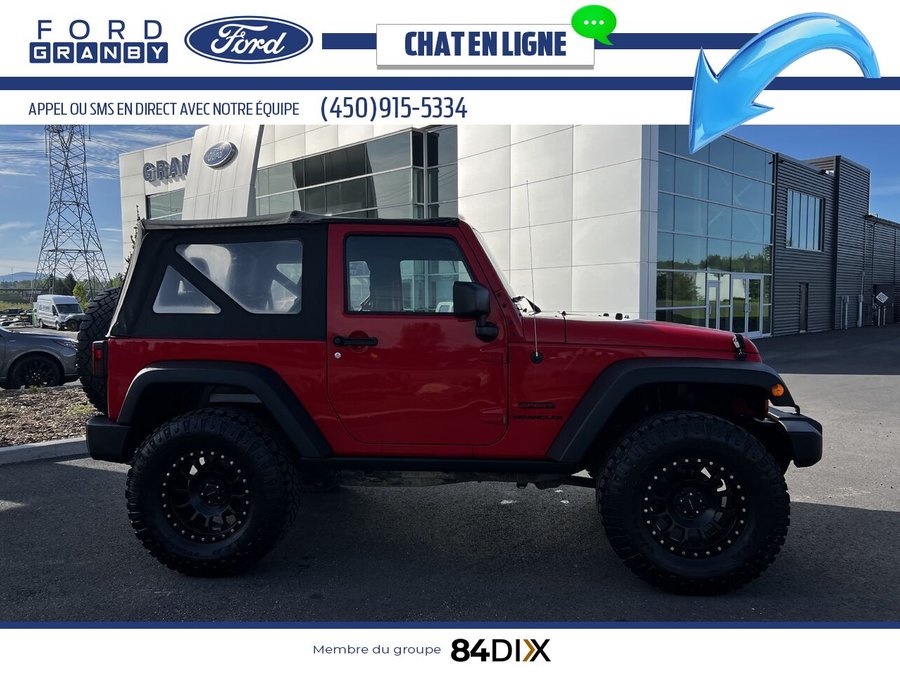 Jeep Wrangler 4 RM 2 portes Sport 2017 Rouge