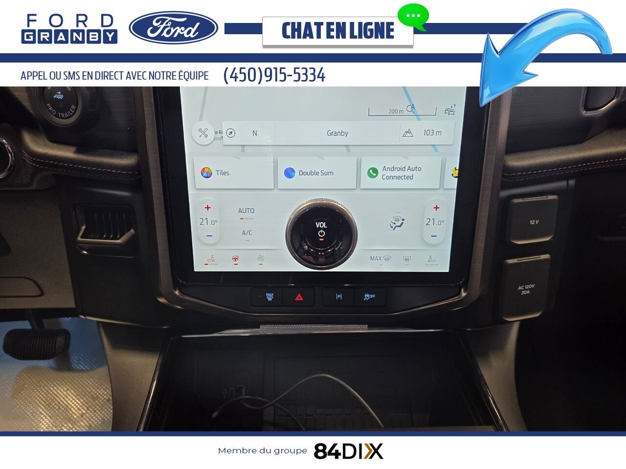 Ford F-150 LIGHTNING LARIAT, CUIR, TOIT 2025 Blanc Granby - photo #14