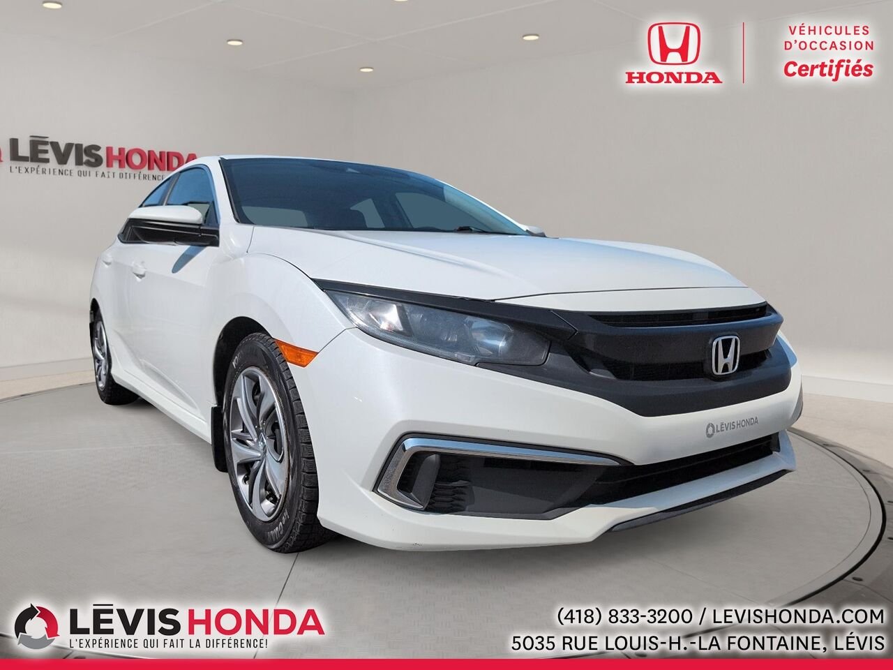 Honda Civic LX LX BM 2019 Blanc Lévis - photo #4