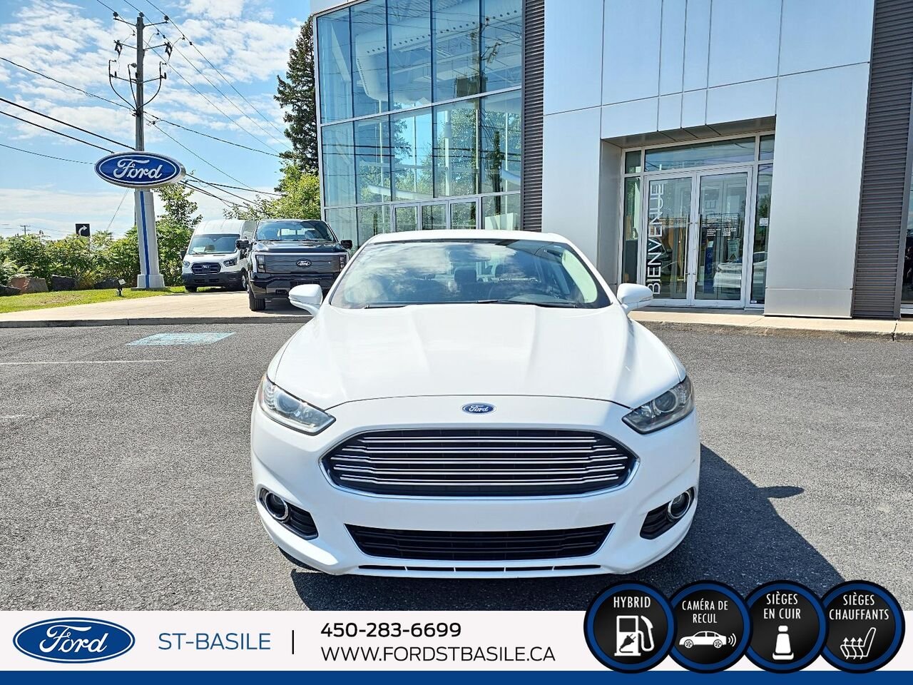 2015 Ford FUSION HYBRIDE White Saint-Basile-le-Grand - photo #9