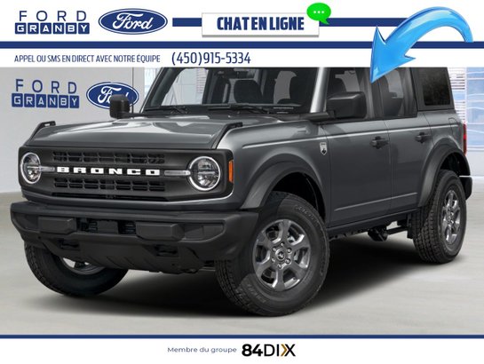Ford Bronco Big Bend 4 portes 4x4 2026 Gris carbonisé métallisé