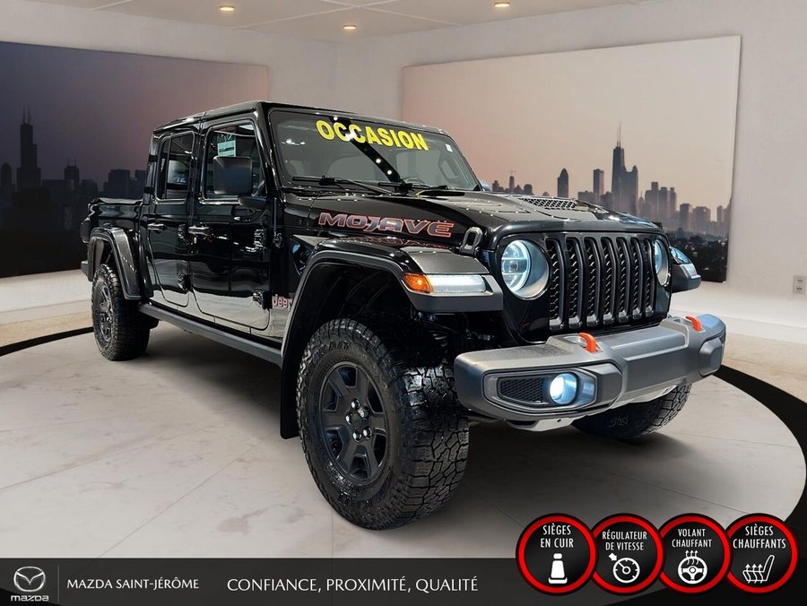 Jeep Gladiator Mojave | DEUX TOITS | CUIR | GROS PNEUS | 2021 Noir