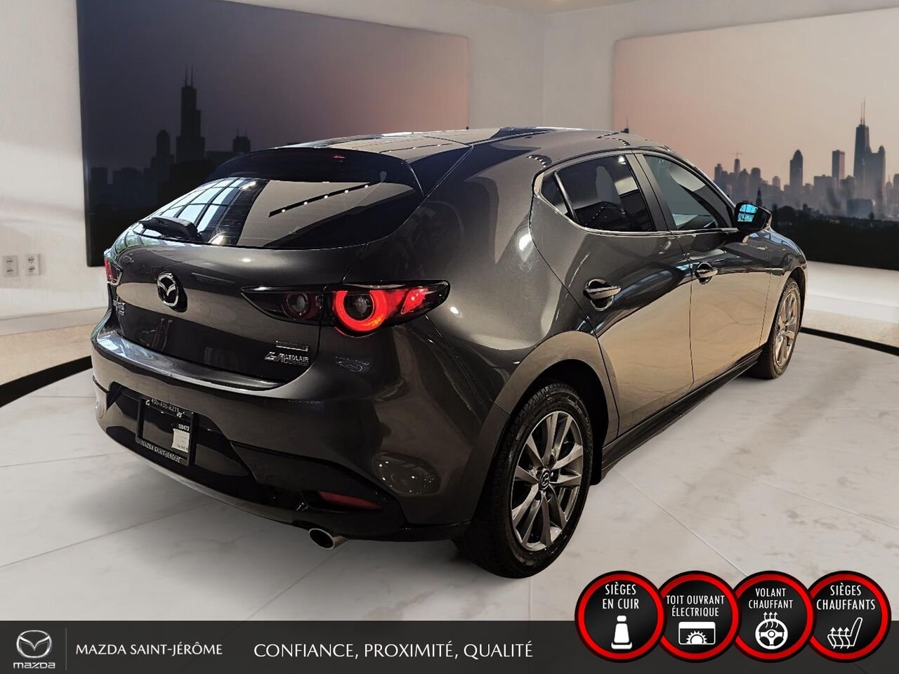Mazda Mazda3 Sport 2022 Gris Saint-Jérôme - photo #5