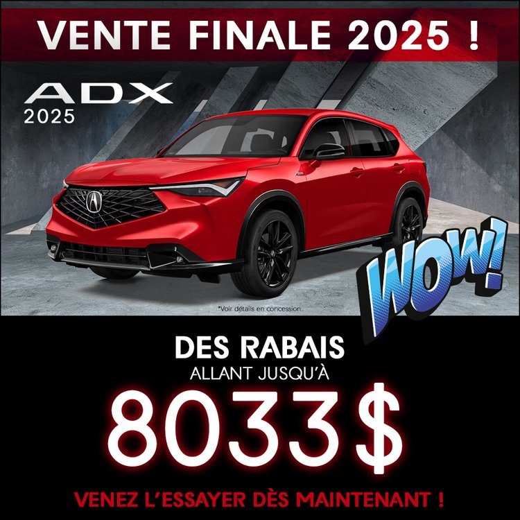 Gatineau acura promo juin ADX 2025 FR