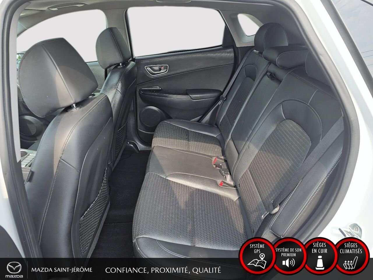 Hyundai Kona électrique Ultimate | TOIT OUVRANT | CUIR | 2021 Blanc Saint-Jérôme - photo #21