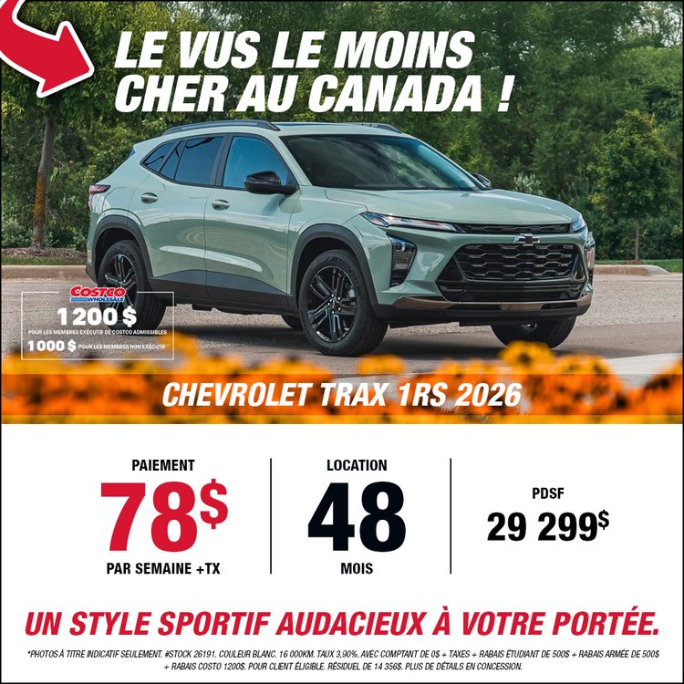 Gatineau GM promo TRAX 1RS 2026 mai FR