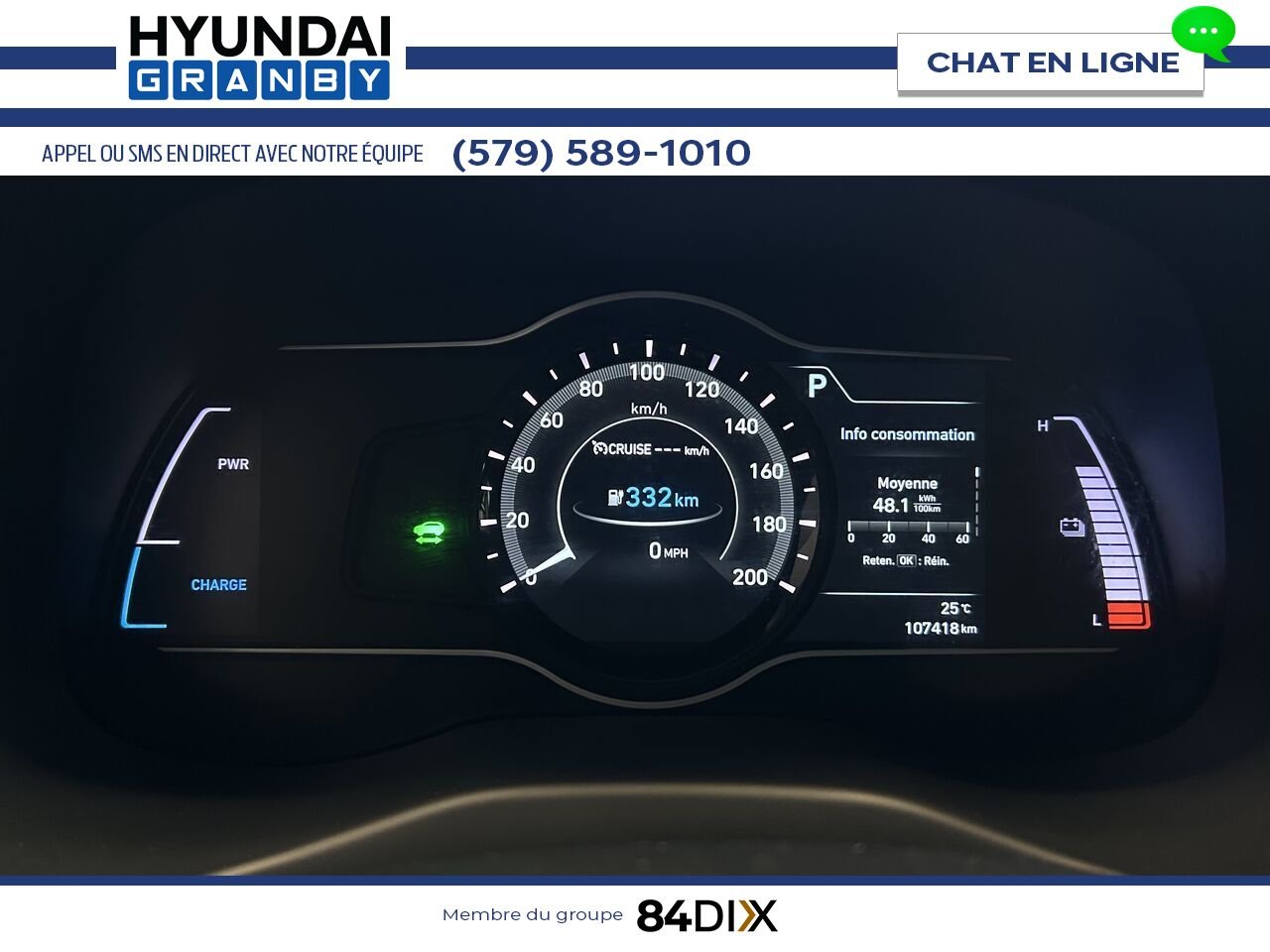 Hyundai Kona électrique 2021 Rouge Granby - photo #13