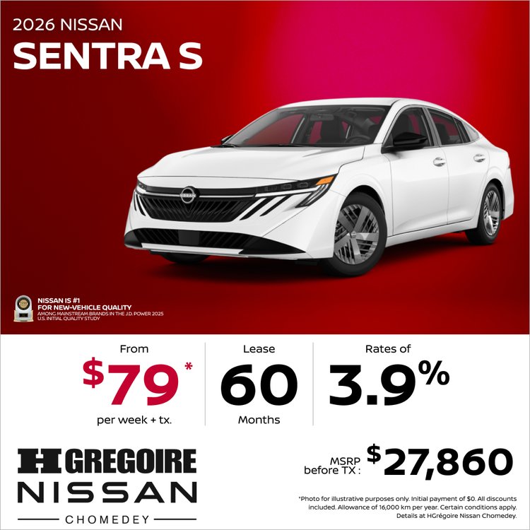 Nissan chomedey promo mai Sentra S EN