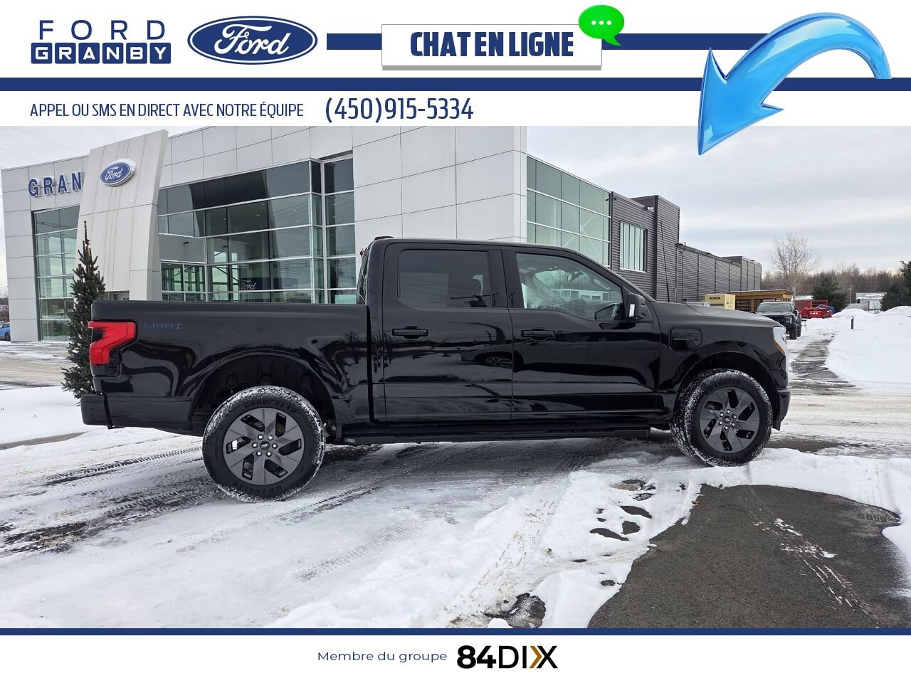 Ford F-150 Lightning 2023 Noir Granby - photo #7