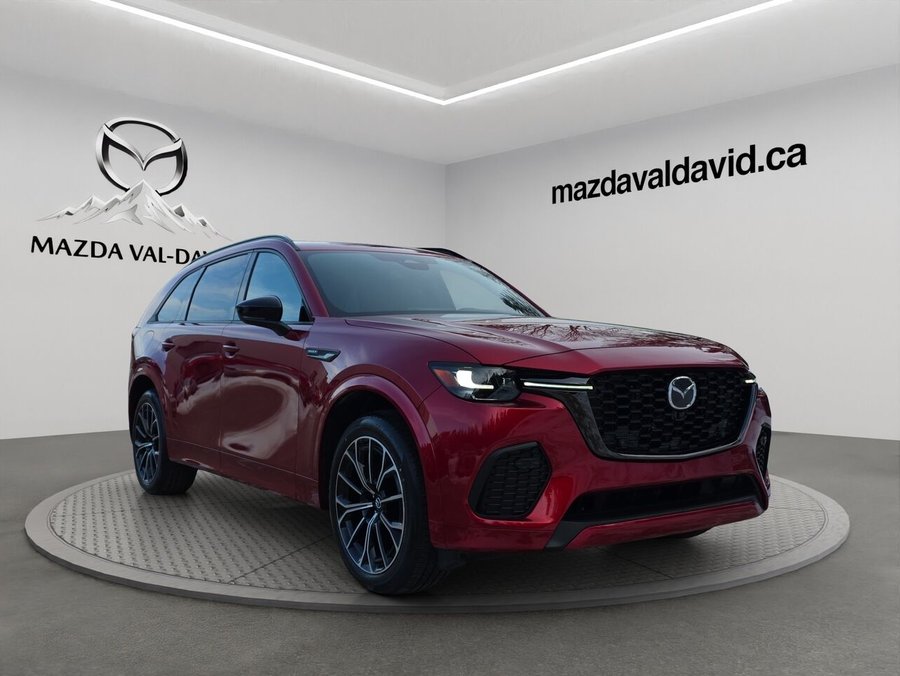 2026 Mazda CX-70 MHEV GT, 5 passagers, Mode hybride, awd, toit ouvrant panoramique, navigation Soul Red Crystal Metallic