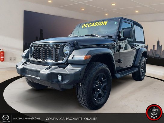 2024 Jeep Wrangler Sport | A/C | 4x4 | AUTOMATIQUE | V6 | Black