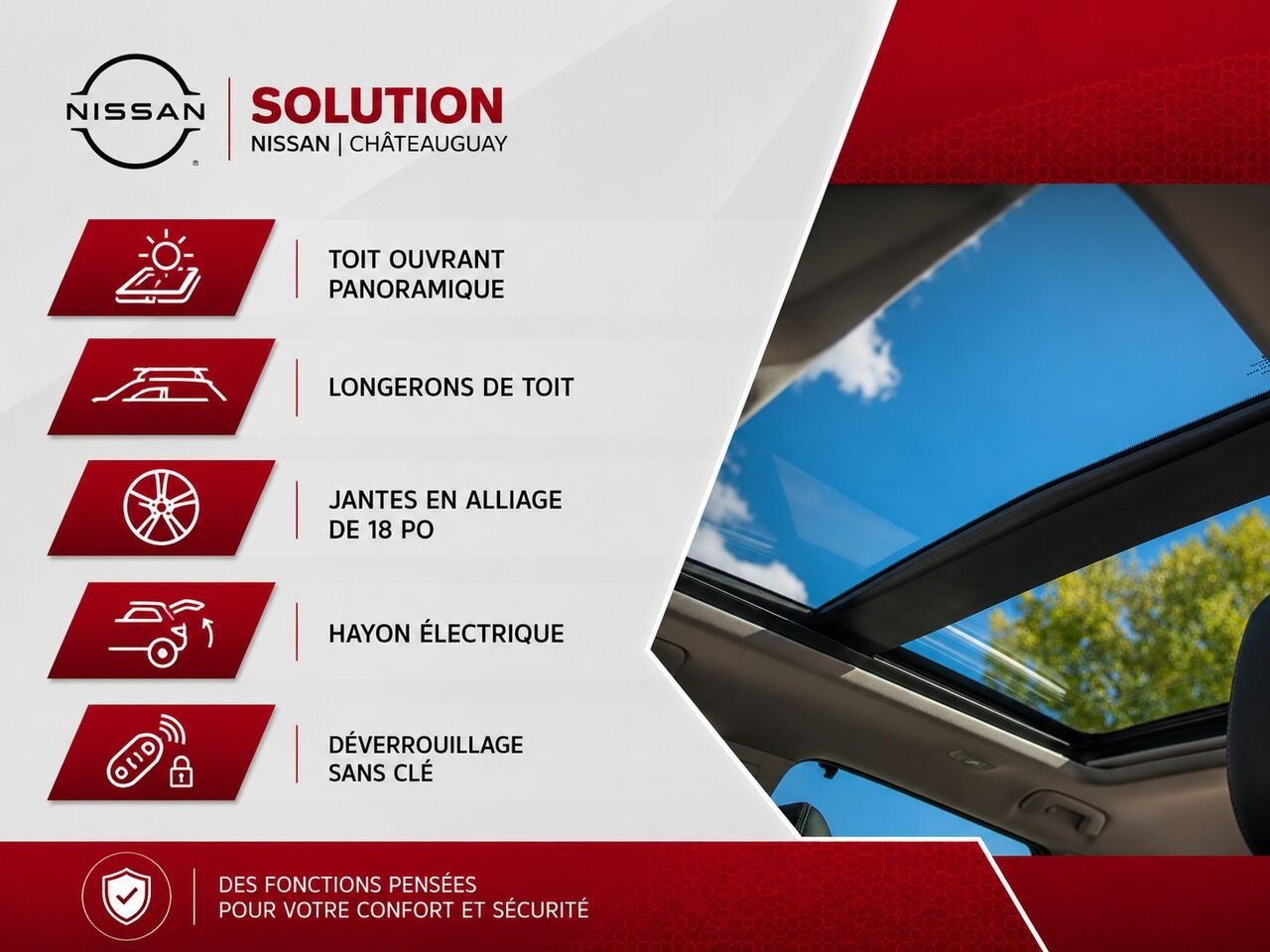 2026 NISSAN Rogue ROGUE SV TOIT OUVRANT Everest White Tricoat Pearl Châteauguay - photo #6