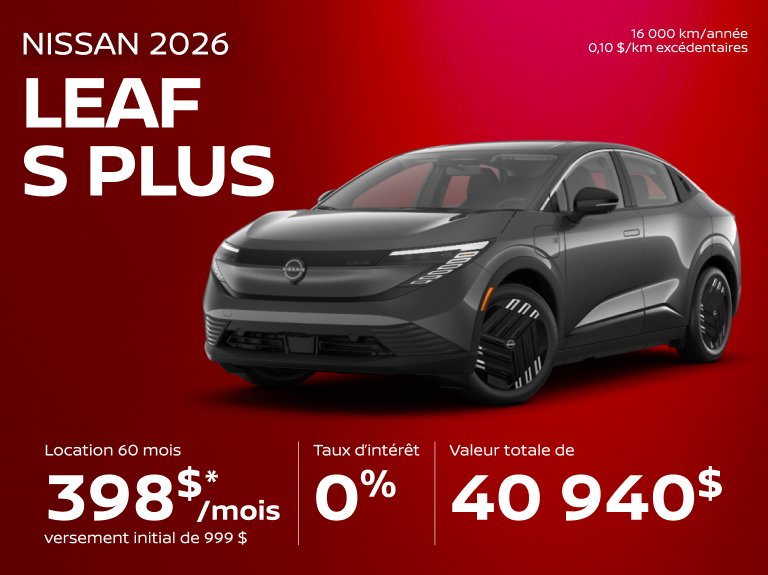 Nissan chomedey Accueil mai Leaf S