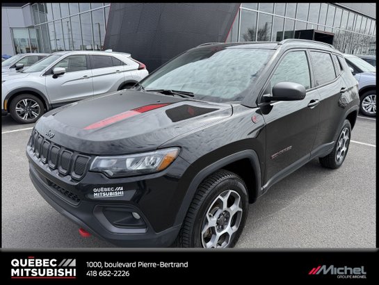 2022 Jeep Compass Trailhawk 4x4, Entrée sans clef, Attache remorque Black