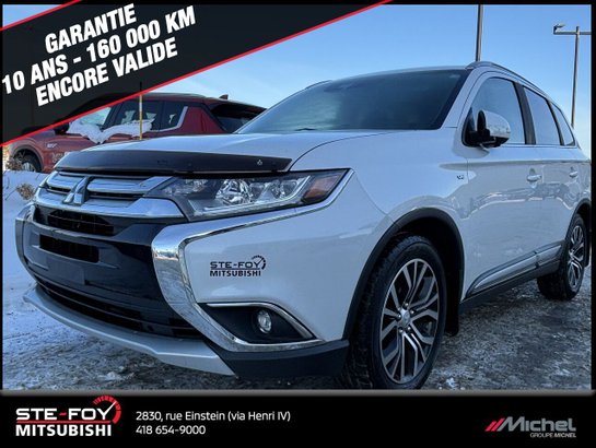 Mitsubishi Outlander GT AWD, V6, TOIT OUVRANT, SIÈGES CHAUFF 2018 Blanc