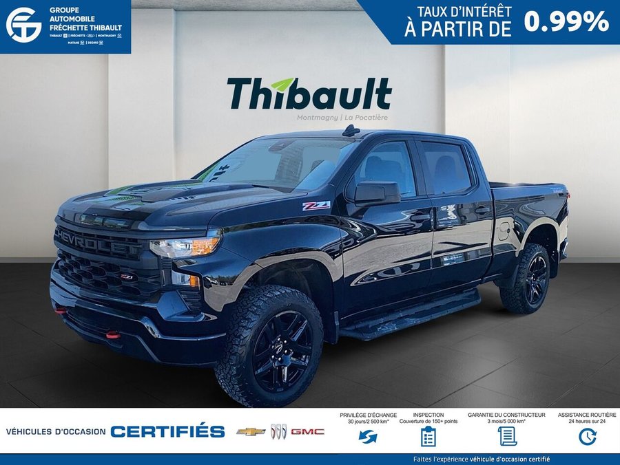 CHEVROLET SILVERADO Custom Trail Boss cabine multiplace 4RM 157 po 2024 Noir