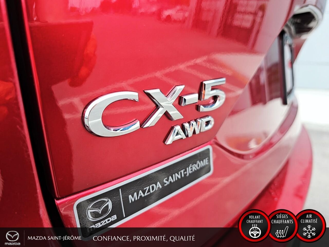 2025 Mazda CX-5 GS | CUIR | AWD | MAGS | Red Saint-Jérôme - photo #8