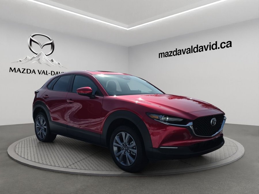 2026 Mazda CX-30 GT, awd, toit ouvrant, Écran 360 degré, Navigation, chargeur sans fil pour cellulaire Soul Red Crystal Metallic