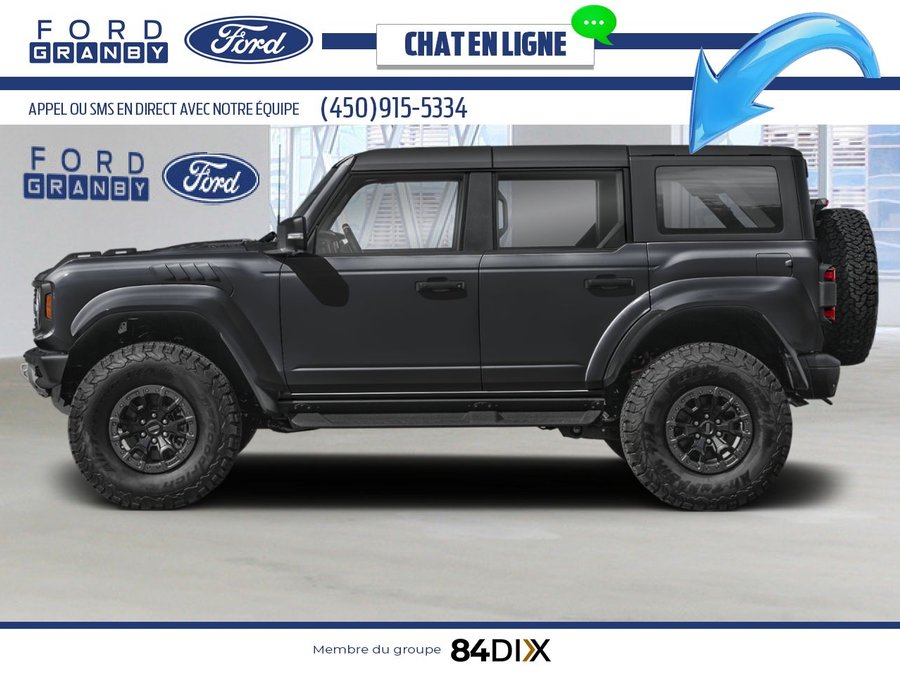 Ford Bronco Raptor 4 portes 4x4 2026 Noir ombre