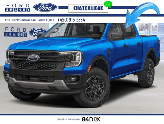 Ford Ranger XLT cabine SuperCrew 4RM caisse de 5 pi 2026 Bleu vélocité métallisé