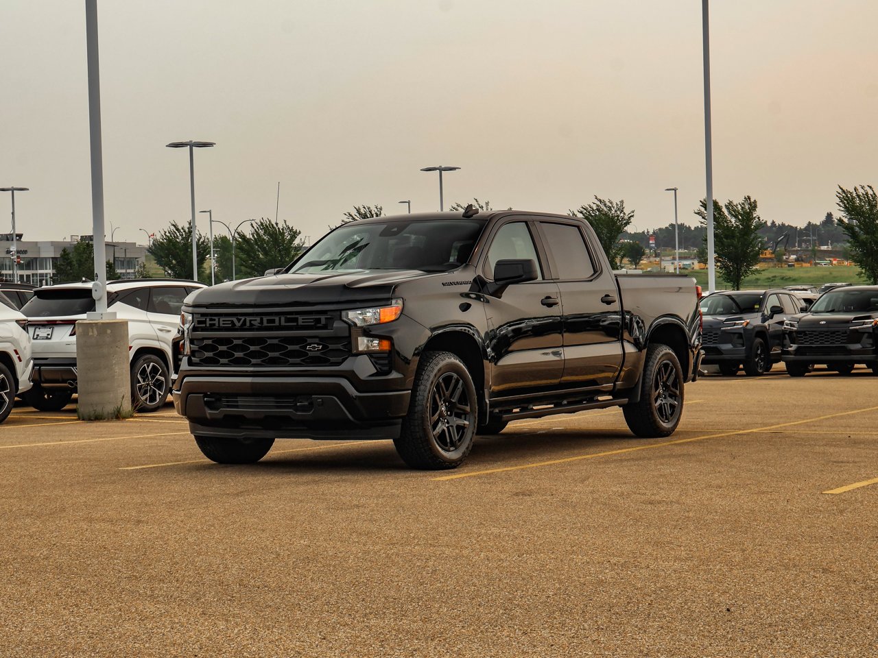 2023 Chevrolet Silverado 1500 4WD Crew Cab 147 Custom Black Sherwood Park - photo #3