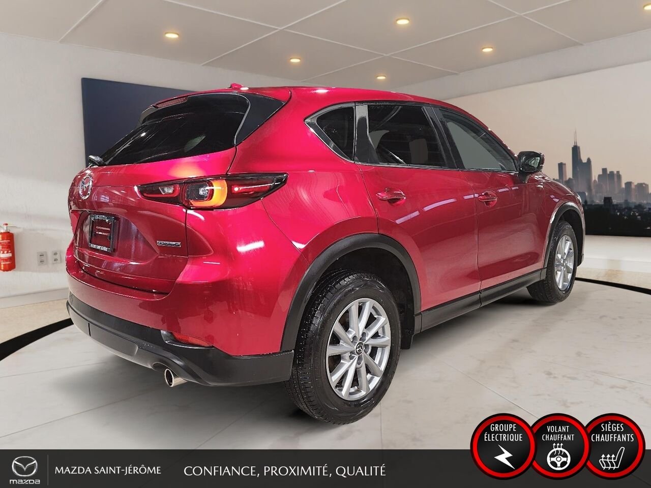 2025 Mazda CX-5 GS | CUIR | AWD | MAGS | Red Saint-Jérôme - photo #5
