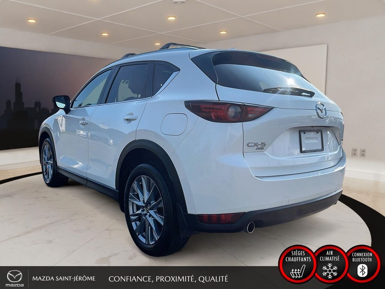 Mazda CX-5 GT | TOIT OUVRANT | CUIR | NAVIGATION | AWD | 2021 Blanc Saint-Jérôme - photo #9