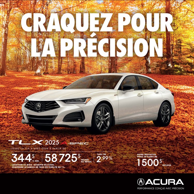 Acura promo septembre TLX FR