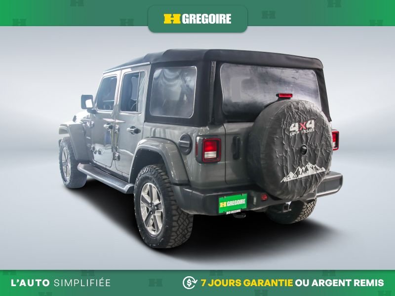 Jeep Wrangler 821166 | UNLIMITED SAHARA AUTO A/C MAGS CAM RECUL BLUETOOTH 2021 Gris Laval - photo #4