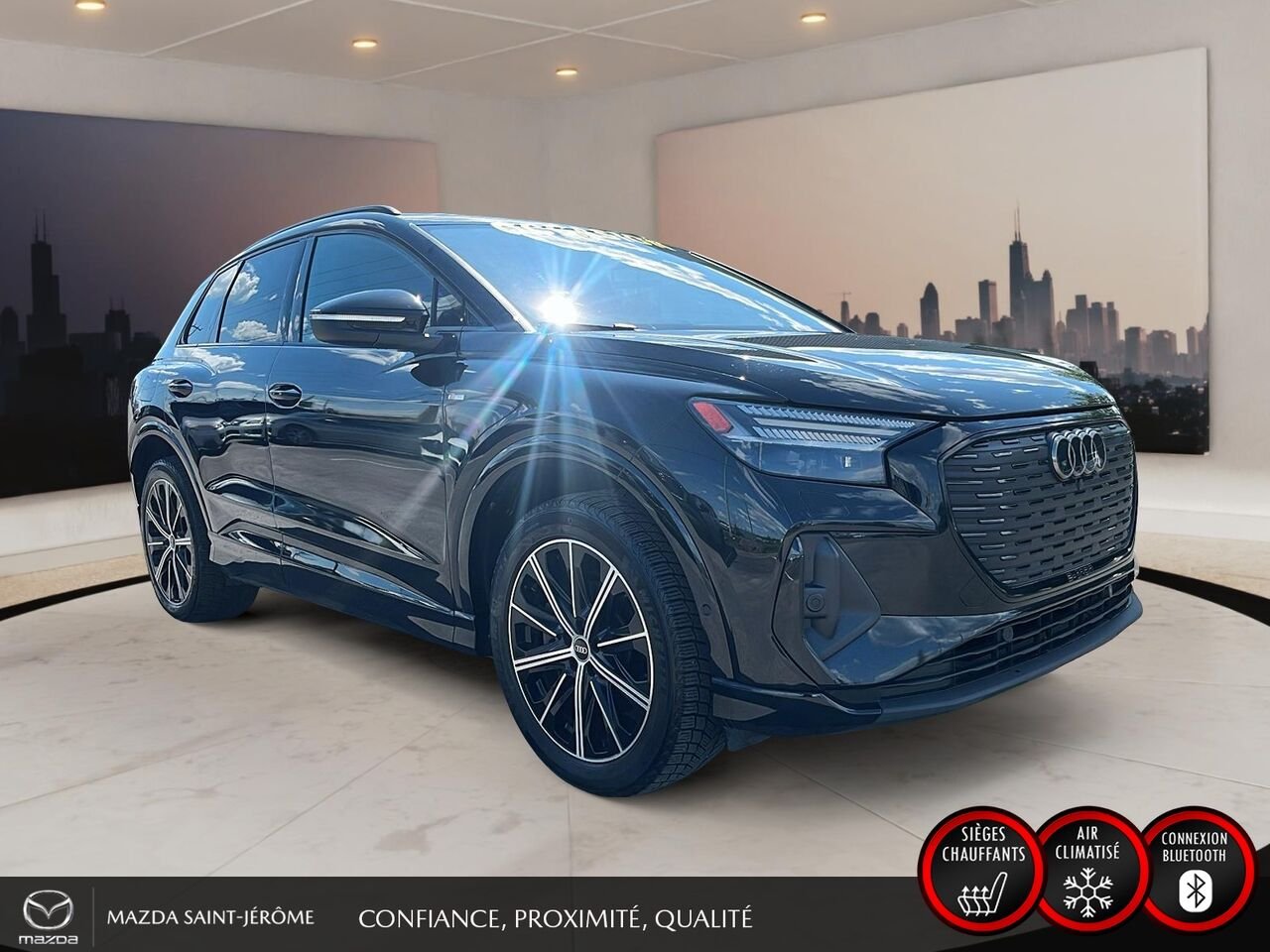 Audi Q4 e-tron 2024 Noir Saint-Jérôme - photo #3