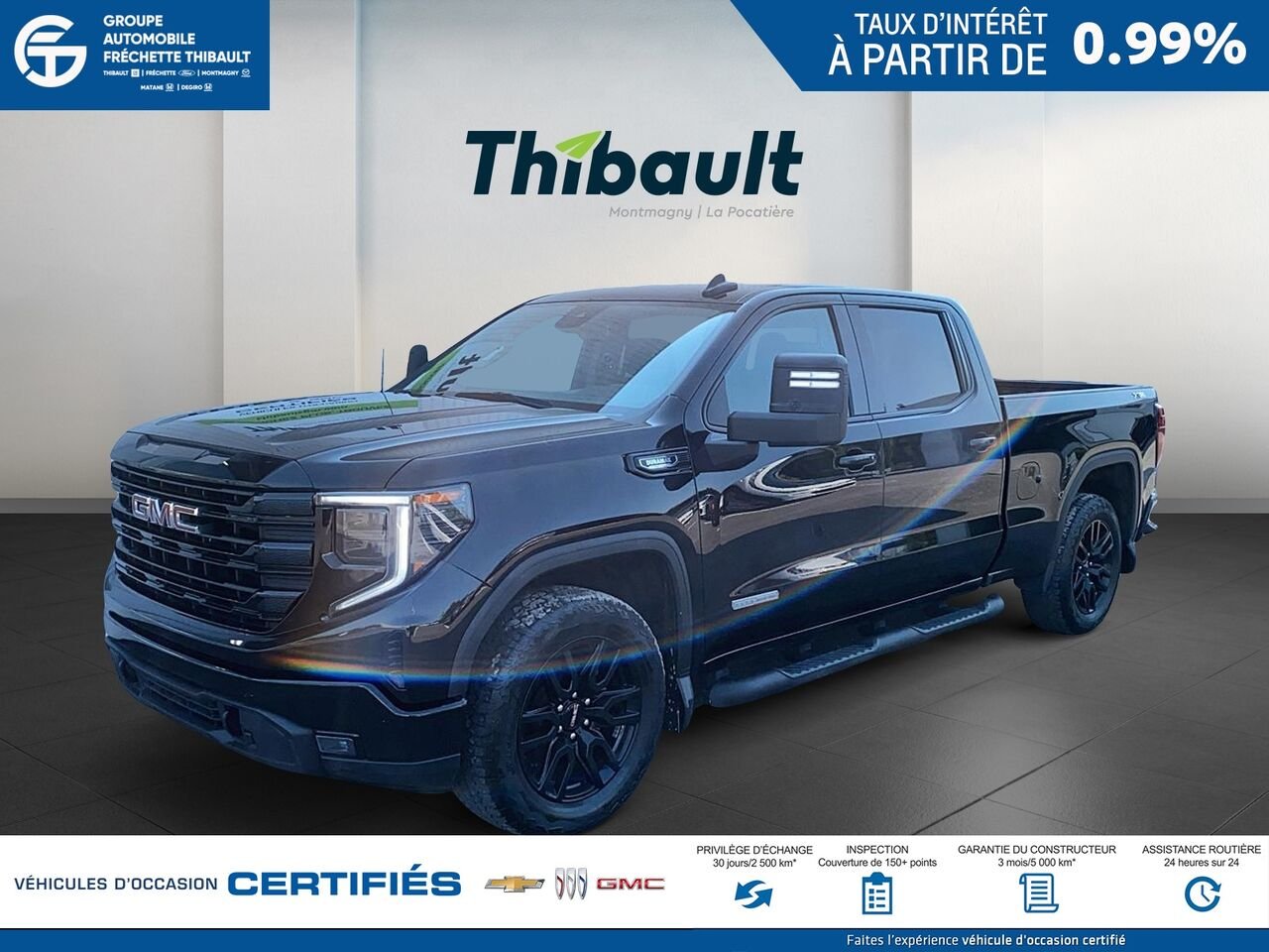 GMC SIERRA Elevation cabine multiplace 4RM 157 po 2024 Noir Montmagny - photo #0
