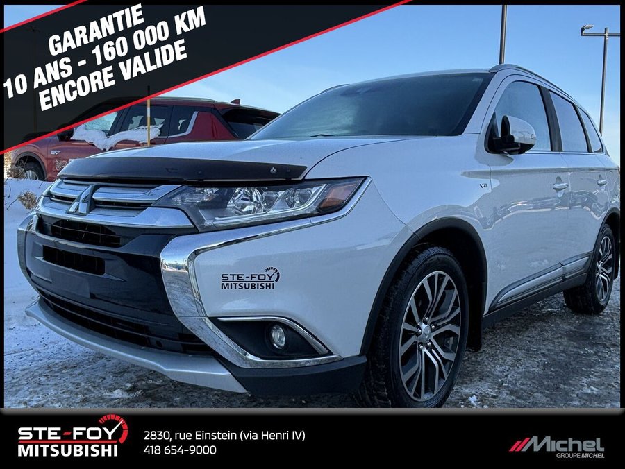 Mitsubishi Outlander GT AWD, V6, TOIT OUVRANT, SIÈGES CHAUFF 2018 Blanc